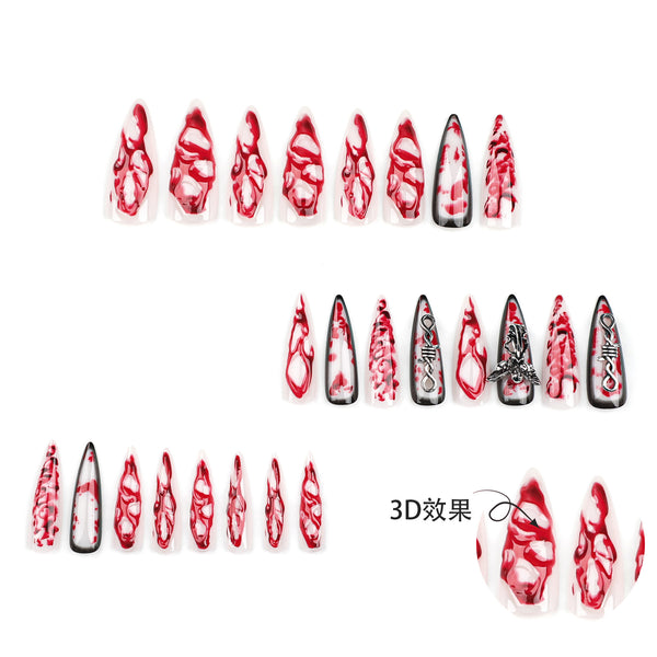 12 Sizes-24 Pcs Press On Nails JP3413