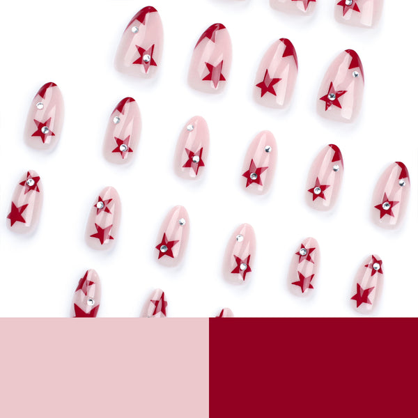 12 Sizes-24 Pcs Press On Nails JP3255