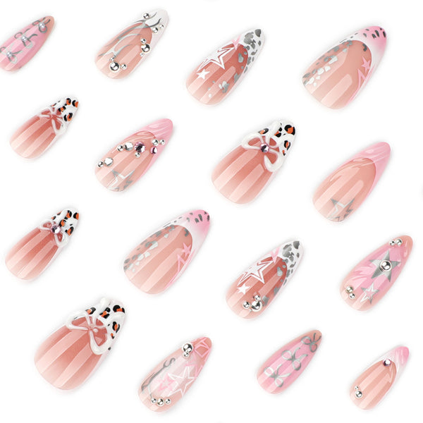 12 Sizes-24 Pcs Press On Nails JP4215