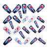 12 Sizes-24 Pcs Press On Nails Y1621