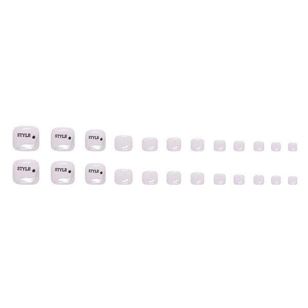 12 Sizes-24 Pcs Press On Nails F109