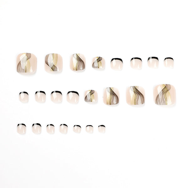 12 Sizes-24 Pcs Press On Nails JP1646