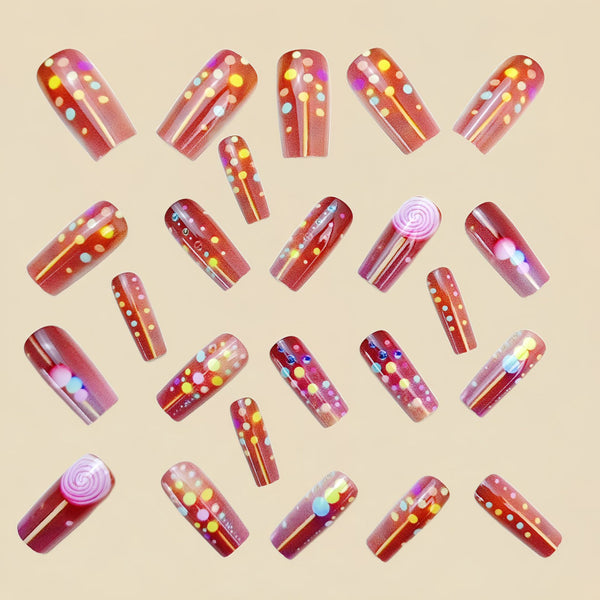 12 Sizes-24 Pcs Press On Nails Y985