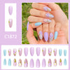 12 Sizes-24 Pcs Press On Nails C1872