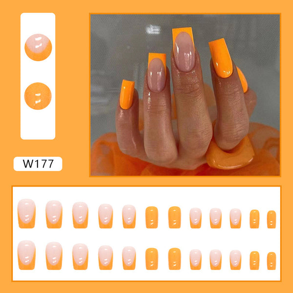 12 Sizes-24 Pcs Press On Nails W177