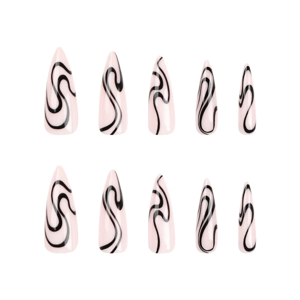 12 Sizes-24 Pcs Press On Nails JP2855