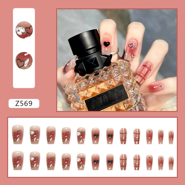 12 Sizes-24 Pcs Press On Nails Z569