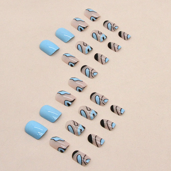 12 Sizes-24 Pcs Press On Nails W854