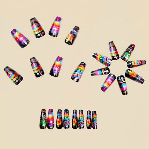 12 Sizes-24 Pcs Press On Nails Y1490