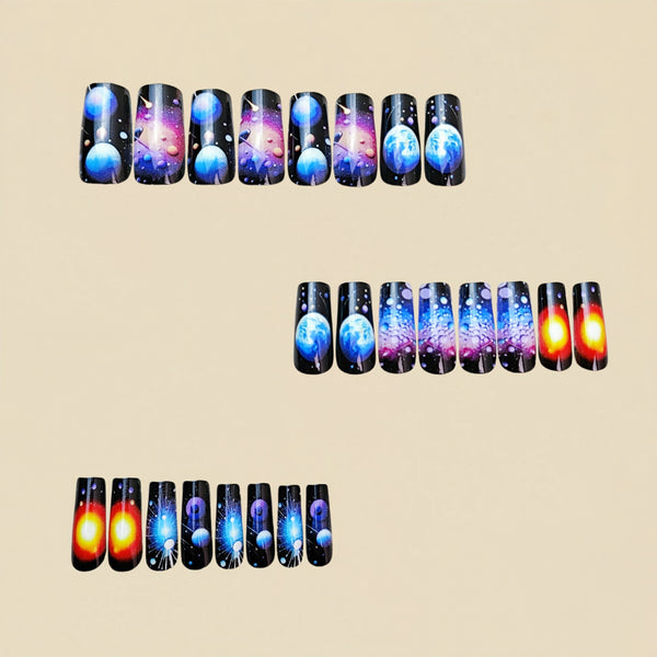 12 Sizes-24 Pcs Press On Nails Y727