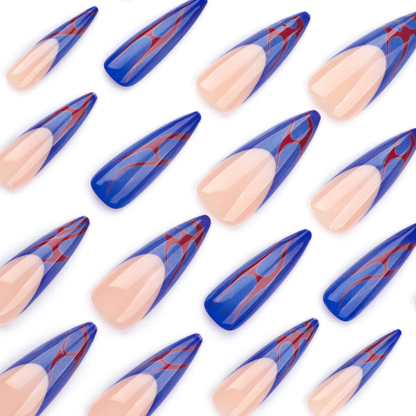 12 Sizes-24 Pcs Press On Nails JP3510