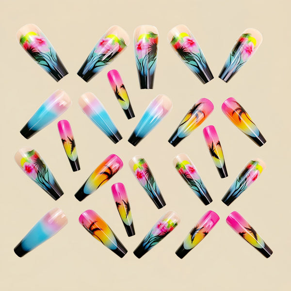 12 Sizes-24 Pcs Press On Nails Y971