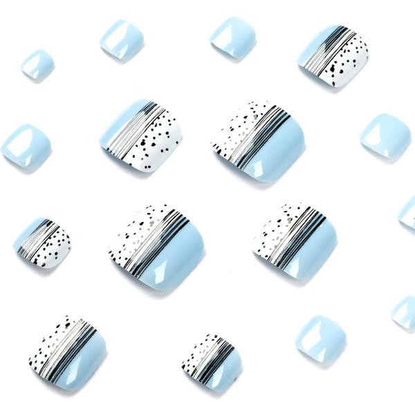 12 Sizes-24 Pcs Press On Nails JP1664