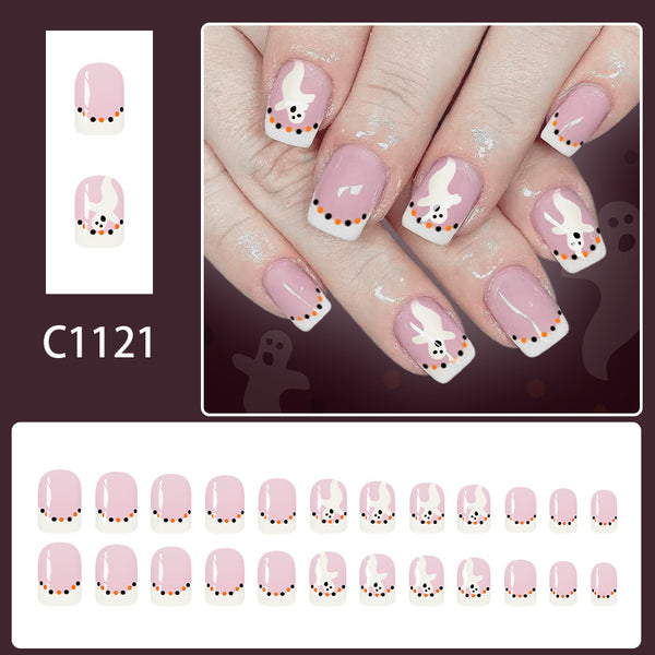 12 Sizes-24 Pcs Press On Nails C1121