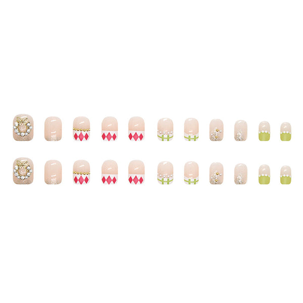 12 Sizes-24 Pcs Press On Nails Z542