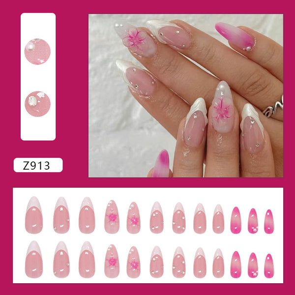 12 Sizes-24 Pcs Press On Nails Z913