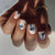 Blue Glossy Medium Press on Nails