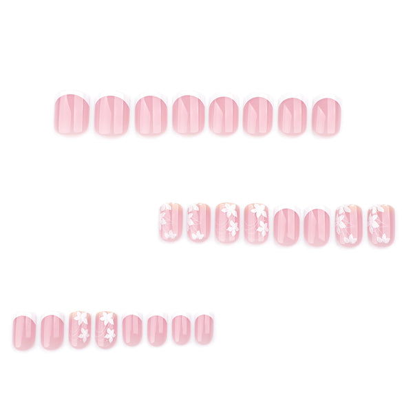 12 Sizes-24 Pcs Press On Nails JP3739