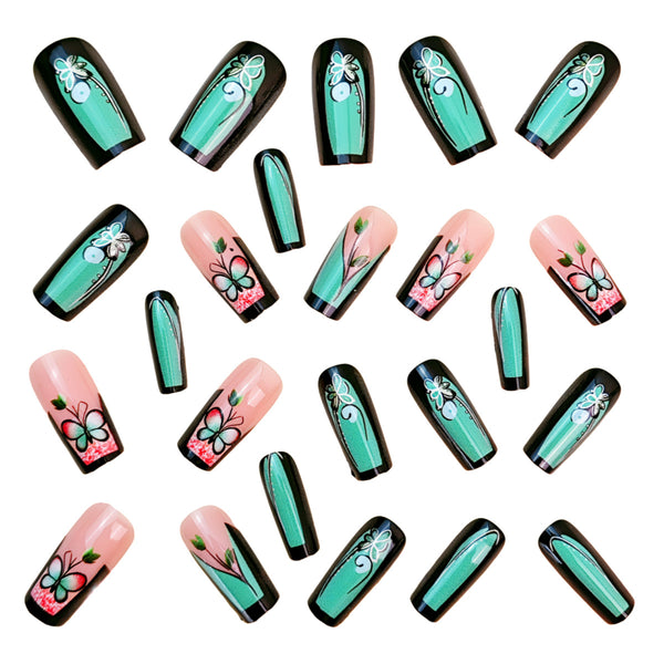 12 Sizes-24 Pcs Press On Nails Y933