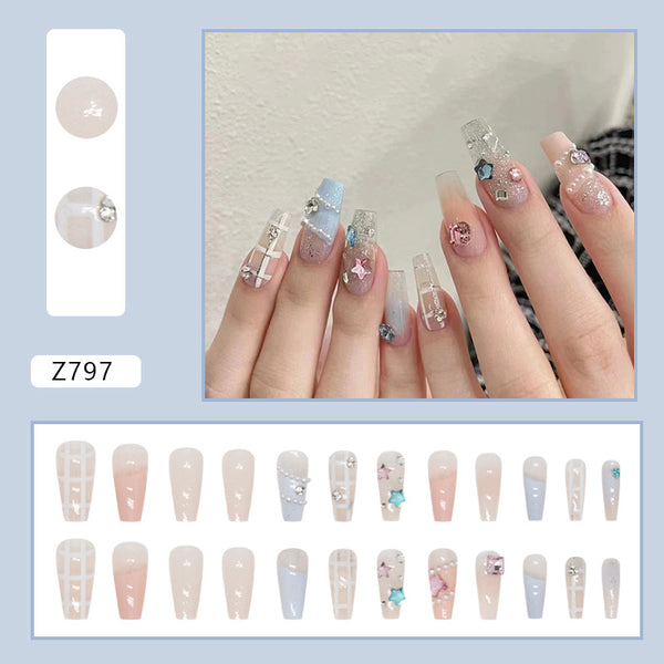 12 Sizes-24 Pcs Press On Nails Z797