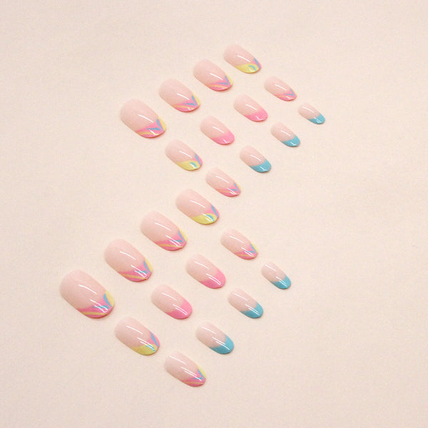 12 Sizes-24 Pcs Press On Nails W1117