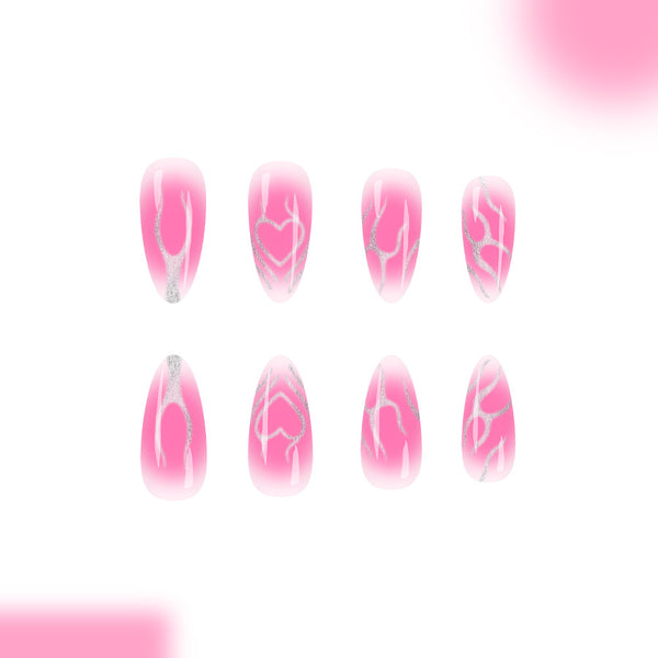 12 Sizes-24 Pcs Press On Nails C1461