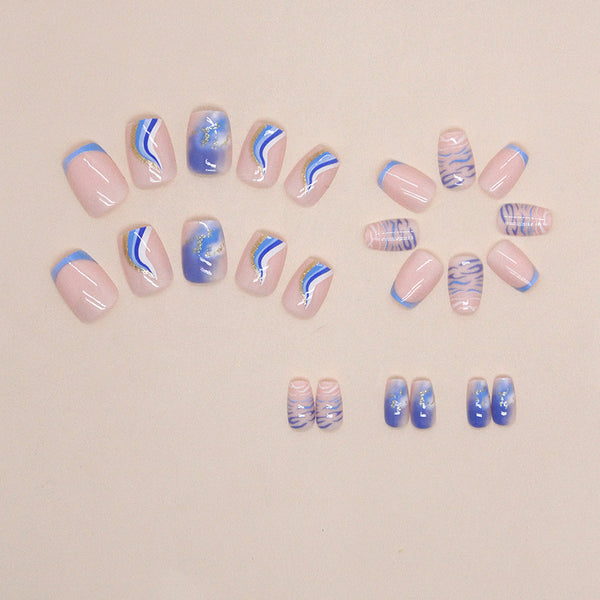 12 Sizes-24 Pcs Press On Nails W1266