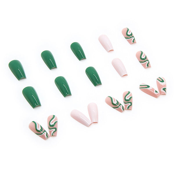 12 Sizes-24 Pcs Press On Nails W140