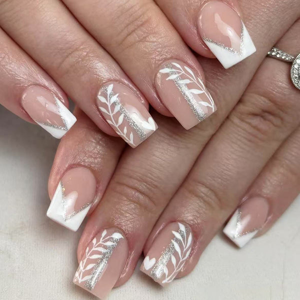 12 Sizes-24 Pcs Press On Nails C1235