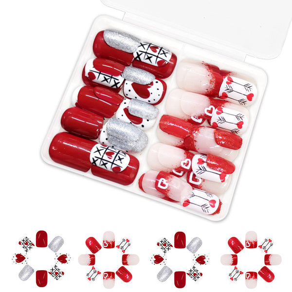 48 Pcs Press On Nails Vday-4-48pcs