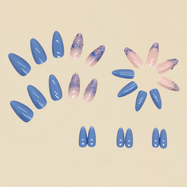 12 Sizes-24 Pcs Press On Nails Y108
