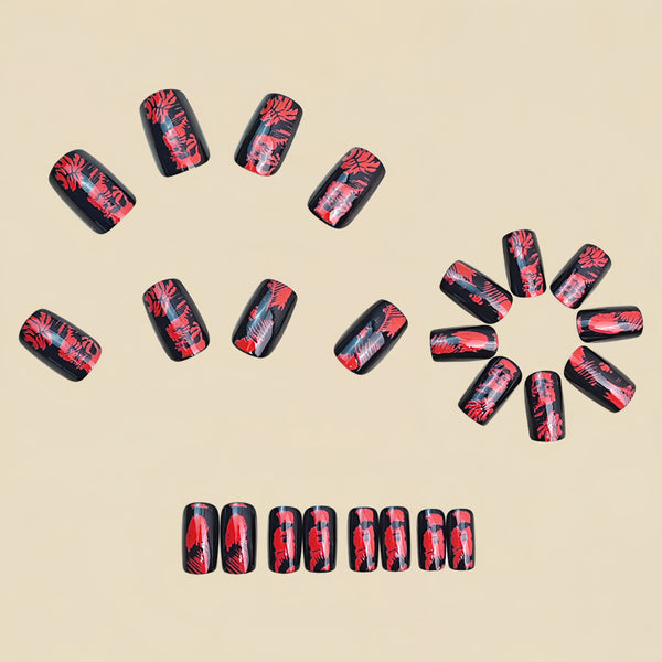 12 Sizes-24 Pcs Press On Nails Y1987