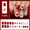 12 Sizes-24 Pcs Press On Nails C1464