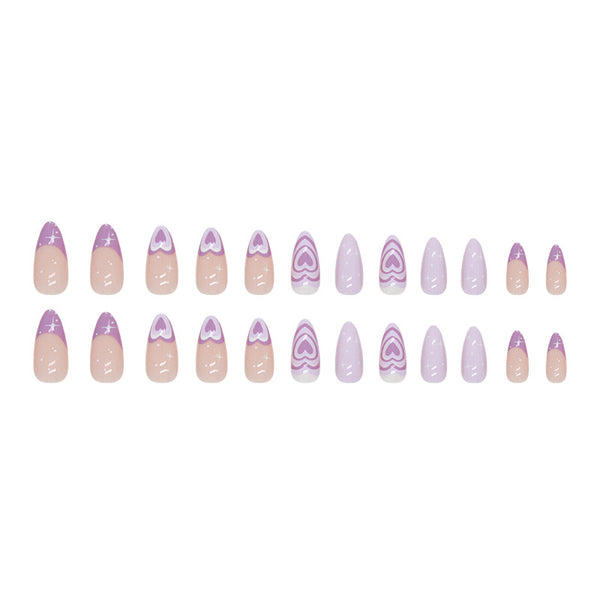 12 Sizes-24 Pcs Press On Nails W716