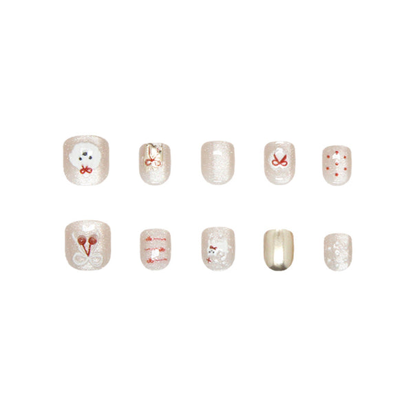12 Sizes-24 Pcs Press On Nails K023