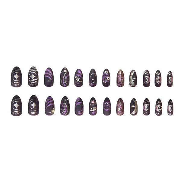 12 Sizes-24 Pcs Press On Nails Z990