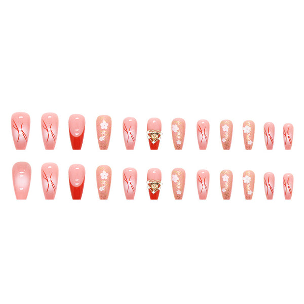 12 Sizes-24 Pcs Press On Nails Z509