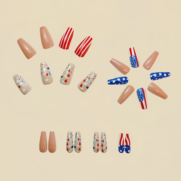 12 Sizes-24 Pcs Press On Nails Y637