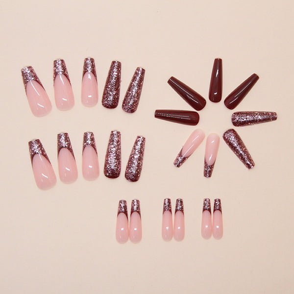 12 Sizes-24 Pcs Press On Nails W1492