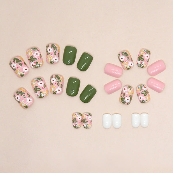 12 Sizes-24 Pcs Press On Nails W1454