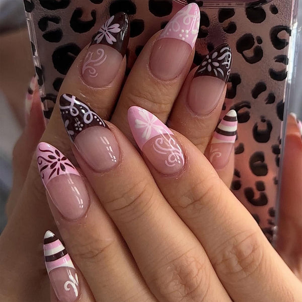 12 Sizes-24 Pcs Press On Nails JP4458