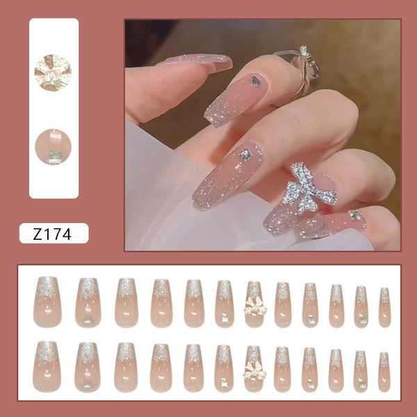 12 Sizes-24 Pcs Press On Nails Z174