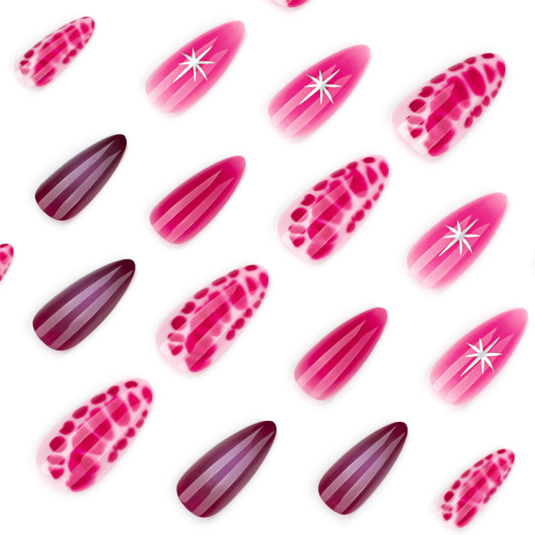 12 Sizes-24 Pcs Press On Nails JP3967