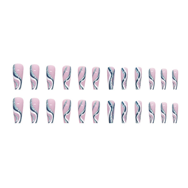12 Sizes-24 Pcs Press On Nails W266