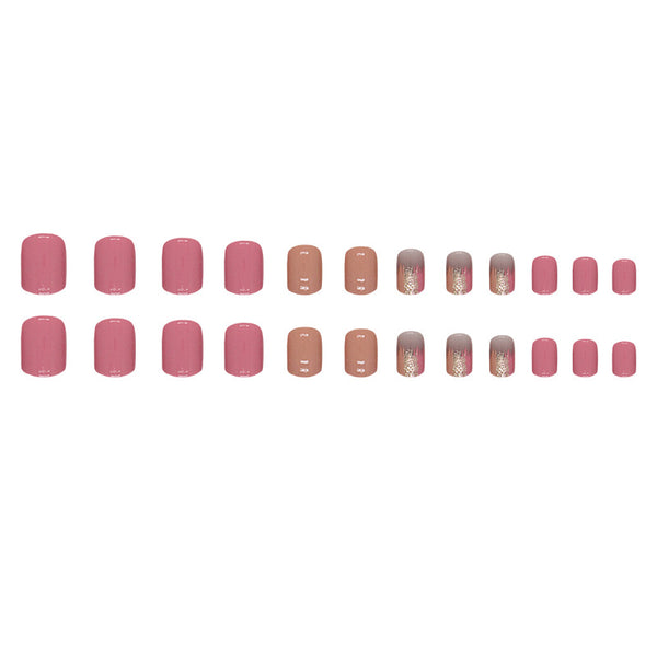 12 Sizes-24 Pcs Press On Nails W1407