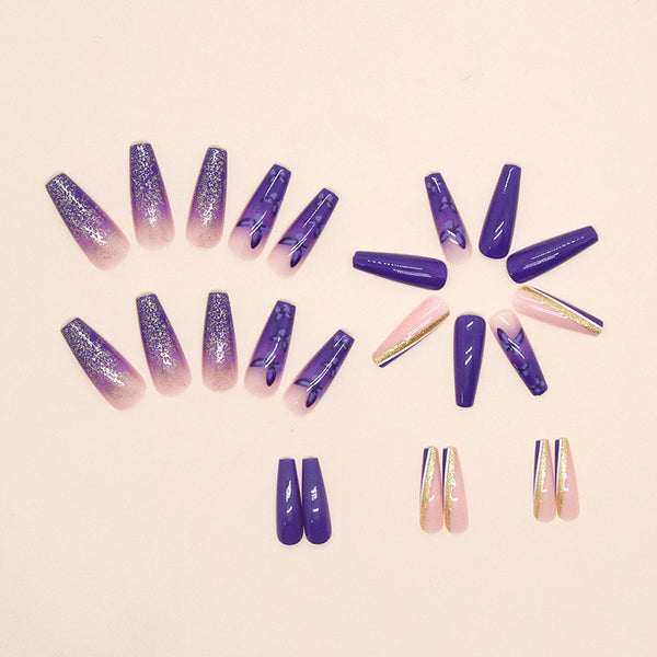 12 Sizes-24 Pcs Press On Nails W483