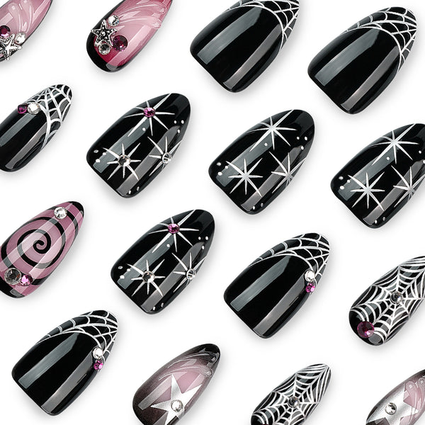 12 Sizes-24 Pcs Press On Nails JP4522