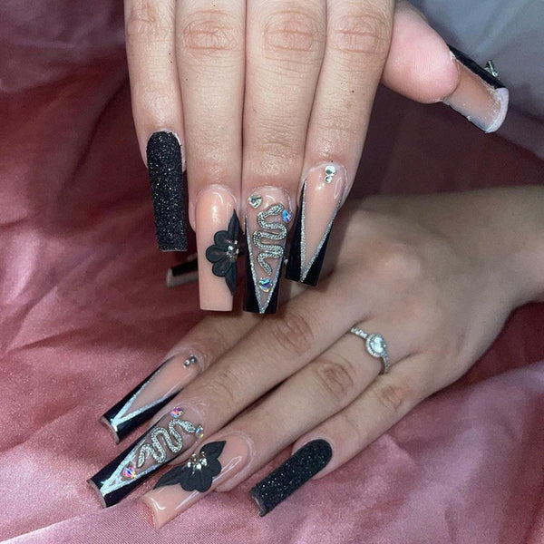 12 Sizes-24 Pcs Press On Nails Z659