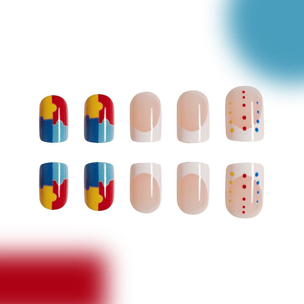12 Sizes-24 Pcs Press On Nails C247