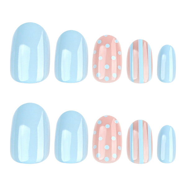 12 Sizes-24 Pcs Press On Nails JP4384